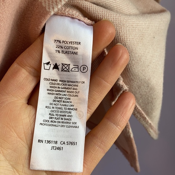 Forever New pink plaid sweater XXS - Picture 5 of 7